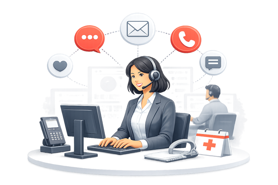 Kommunikáció telefon, email, sms